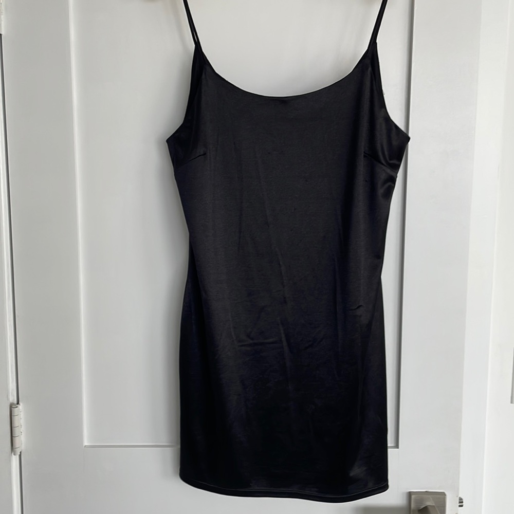 Black slip sexy dress/line